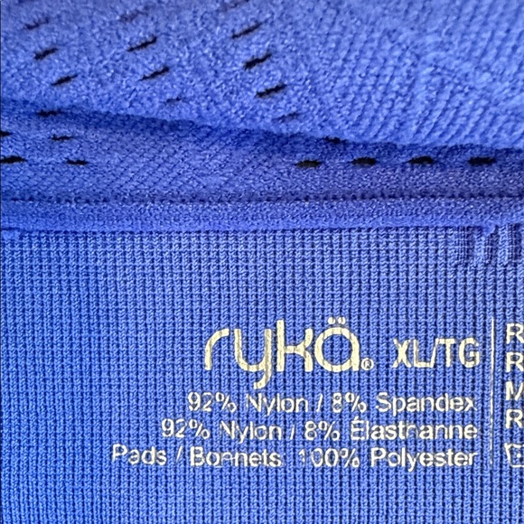 NWT Ryka Women's Vibrant Blue Sports Bra Size XL Comfort Yoga Padded - Picture 4 of 6